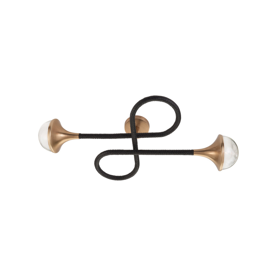 Wildwood Newton Black Leather Warp Wall Sconce