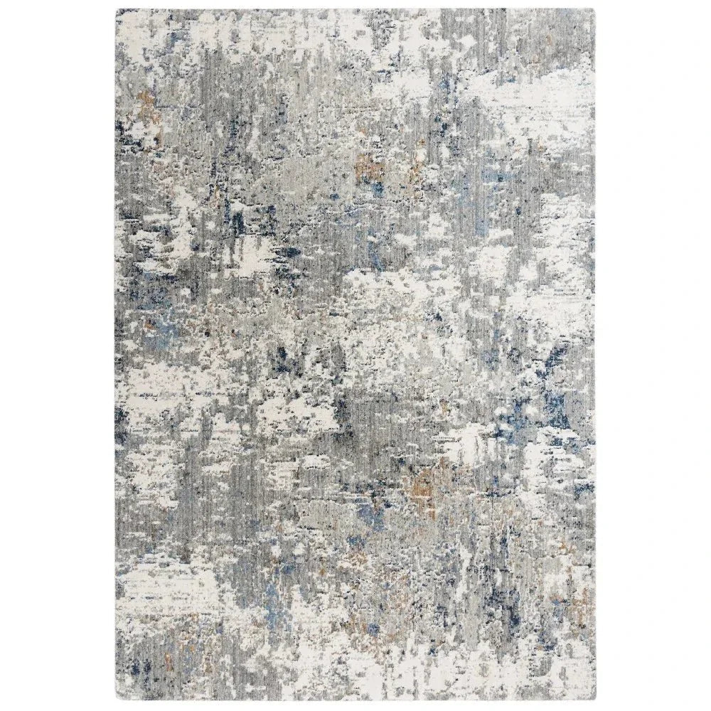 Amin Abstract Gray/ Blue Large Area Rugs