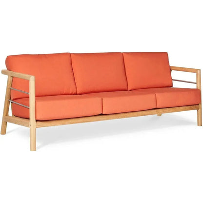 Aalto 86-inch Teak Deep Outdoor Couch with Sunbrella Cu -- view 14