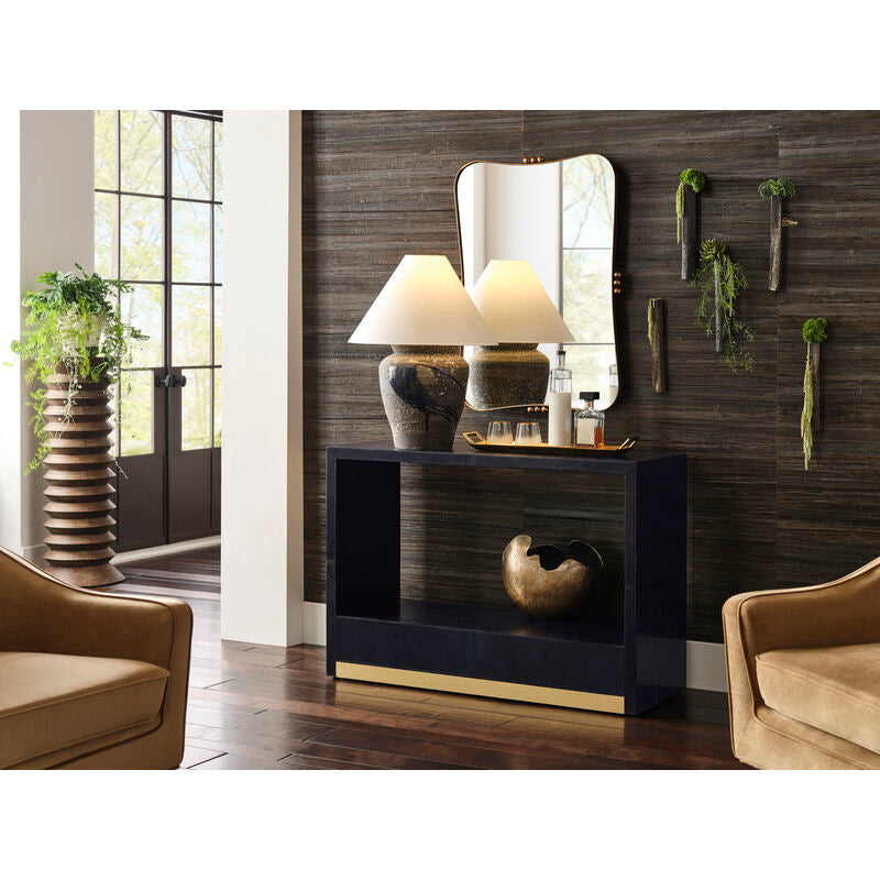 Wildwood Riku Modern Japanese Artistry Indigo Glaze Table Lamp
