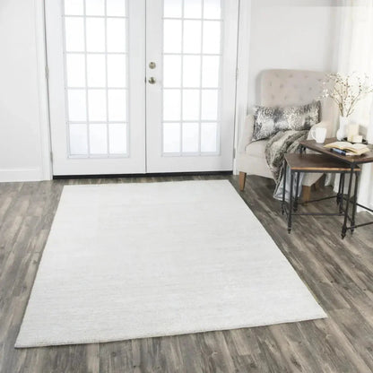 Bale Solid Light Gray Area Rugs For Living Room -- gray
