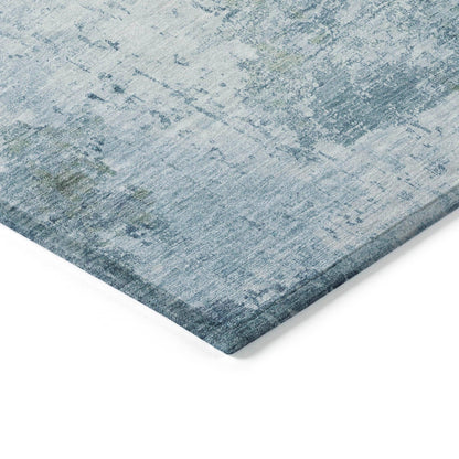 Kaelira Blue Washable Indoor-Outdoor Rug