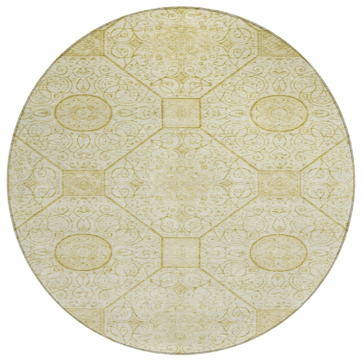 Iriora Gold Washable Indoor-Outdoor Rug
