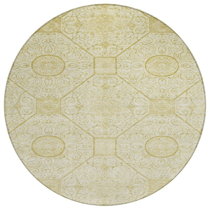 Iriora Gold Washable Indoor-Outdoor Rug