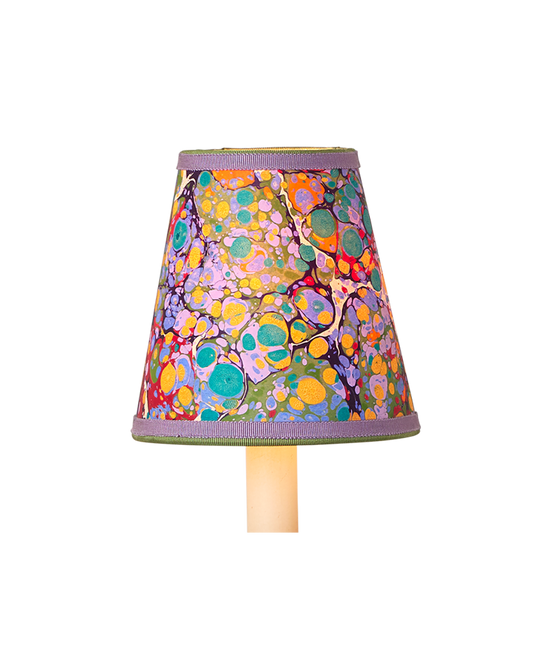 Marble Multi-Color Paper Tapered Chandelier Shade