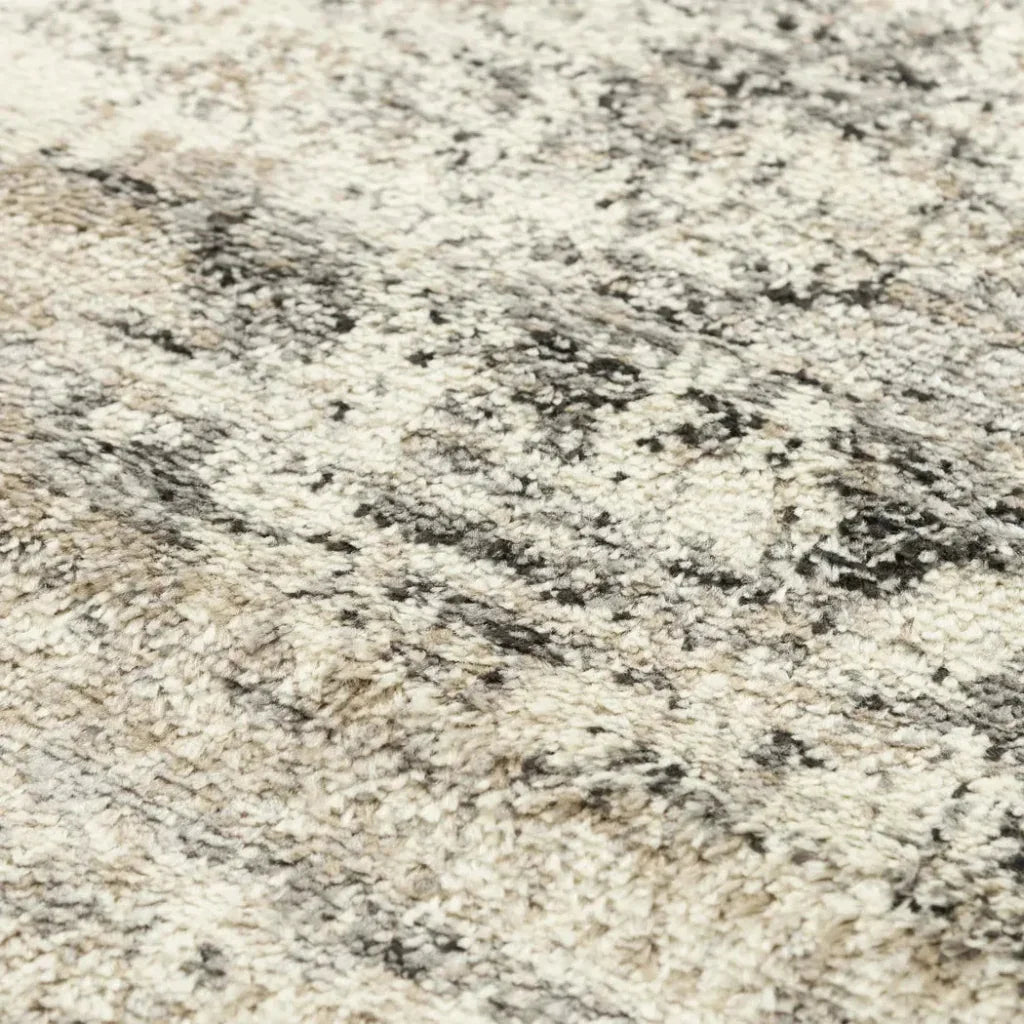 Conc Abstract Beige Kitchen Hallway Runner Rug - LOOMLAN - LOOMLAN - Area Rugs