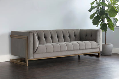 Ekon Fabric Upholstered Streamlined Sofa