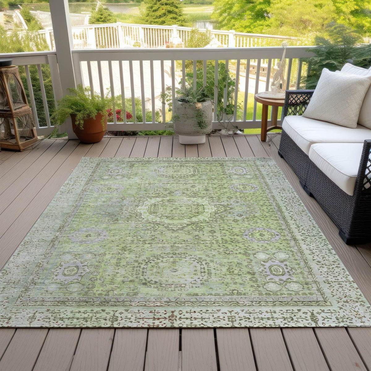 Irias Aloe Washable Indoor-Outdoor Rug