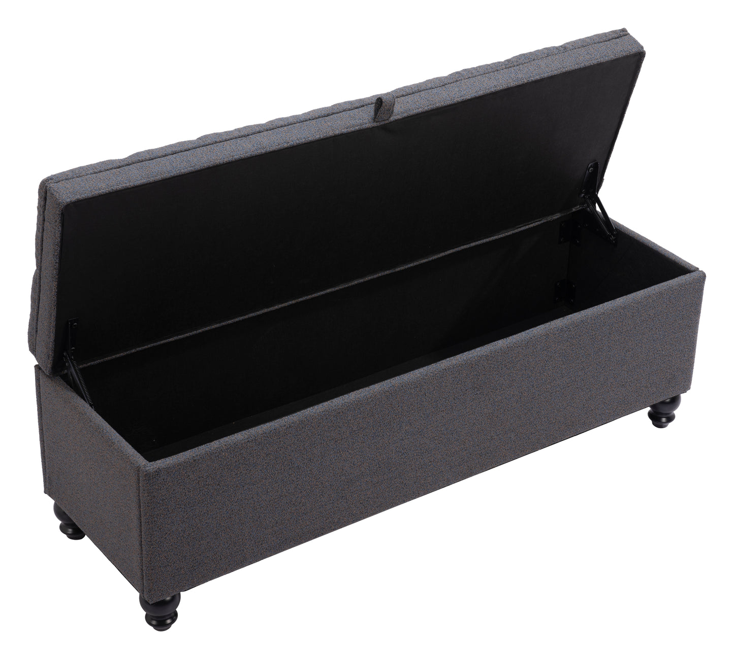 Halifax Gravel Gray Storage Bench