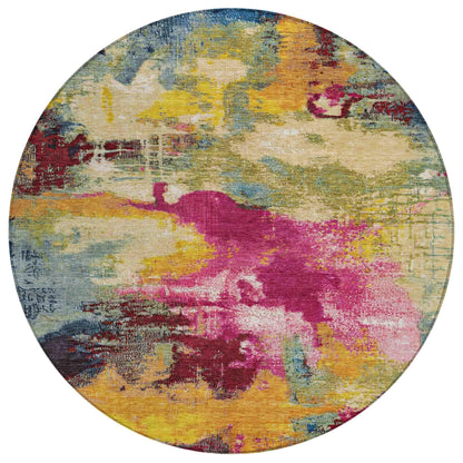 Iriara Red Washable Indoor-Outdoor Rug