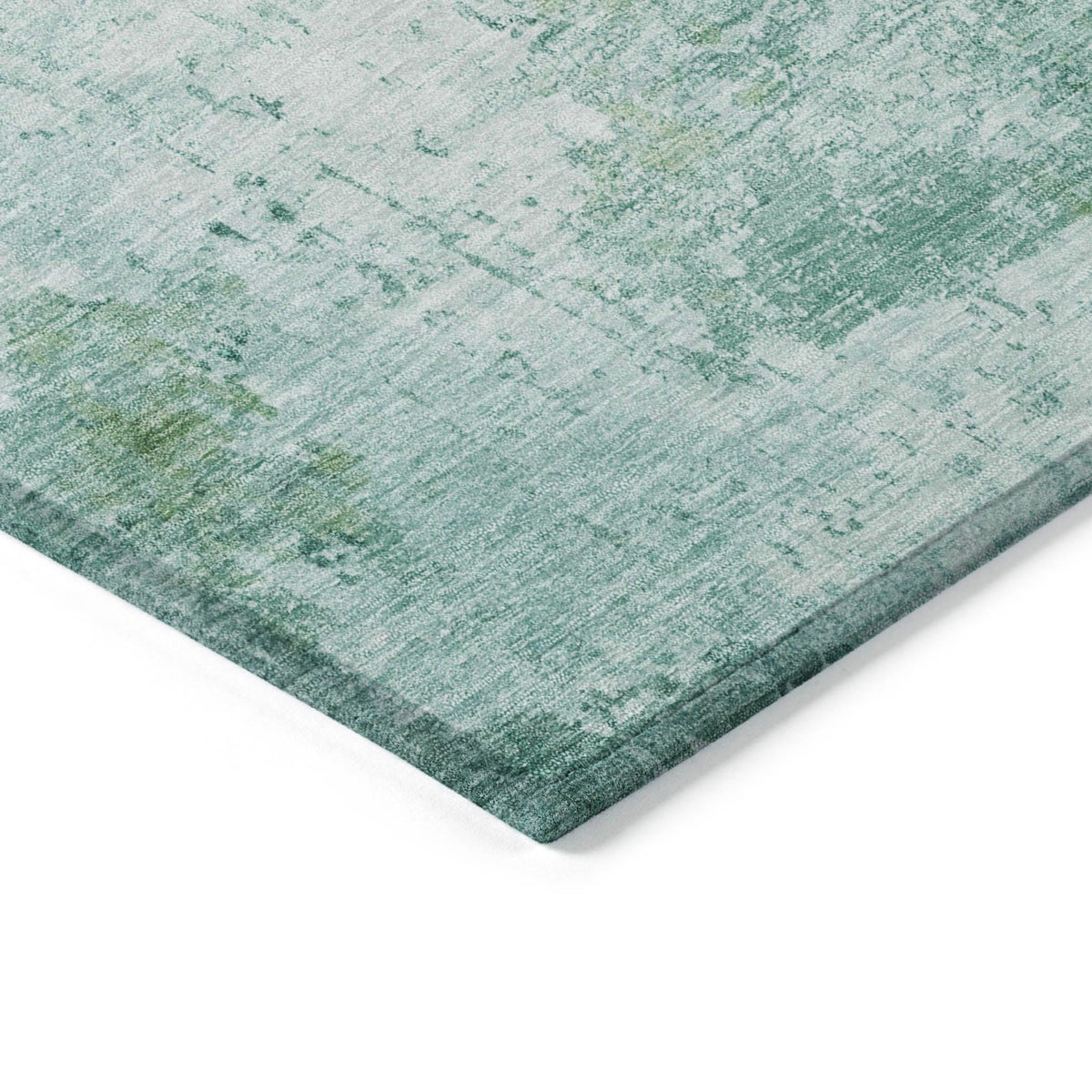 Kaelira Teal Washable Indoor-Outdoor Rug