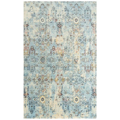 Deru Blue/ Beige Large Area Rugs For Living Room