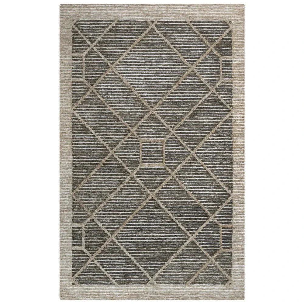 LOOMLAN Dagh 5x7 Indoor Outdoor Brown Patio Rug