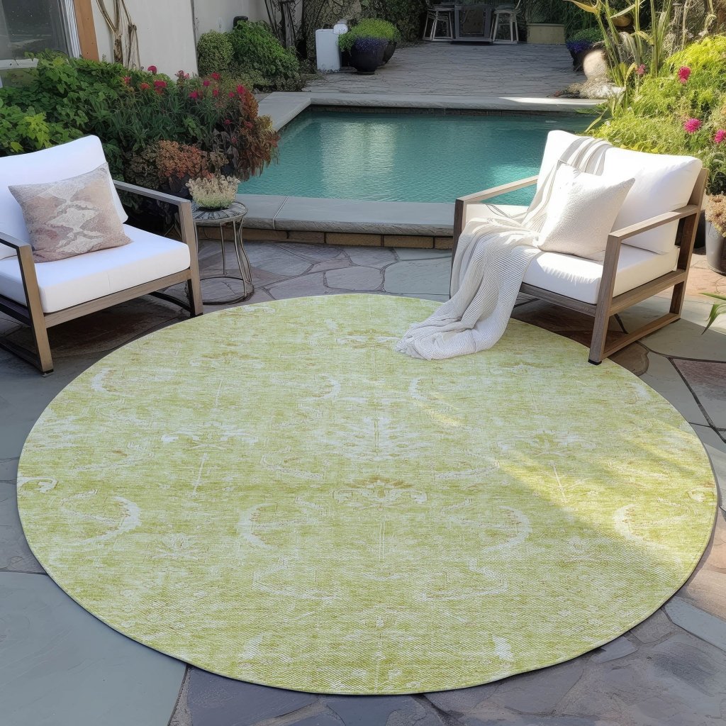 LOOMLAN Rugs Dahana Green Washable Indoor-Outdoor Rug