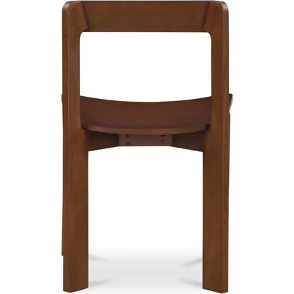 Moe's Home Daifuku Wood Brown Armless Dining Chair 2PC