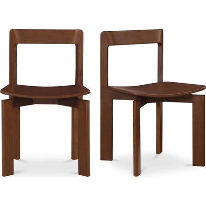Moe's Home Daifuku Wood Brown Armless Dining Chair 2PC