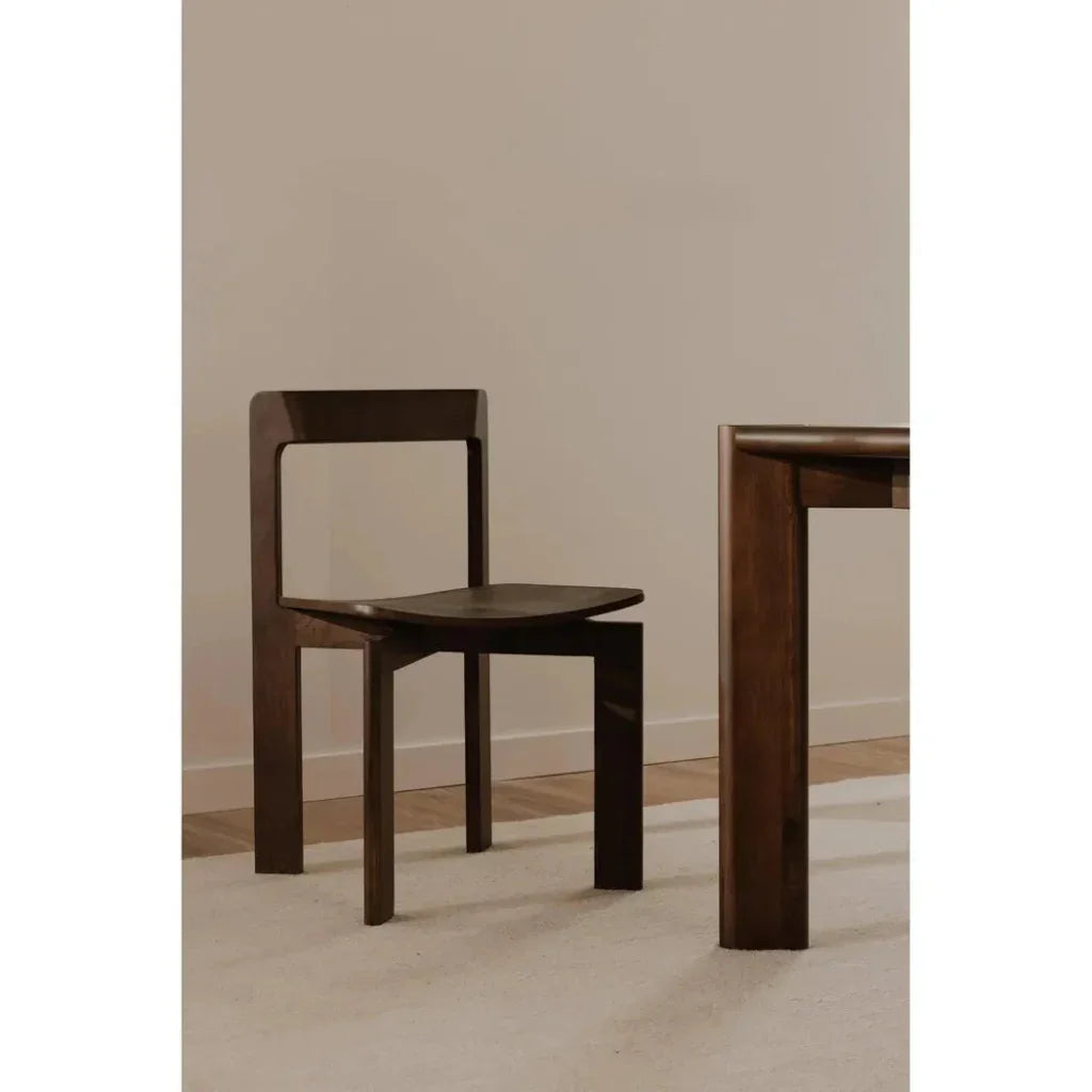 Moe's Home Daifuku Wood Brown Armless Dining Chair 2PC