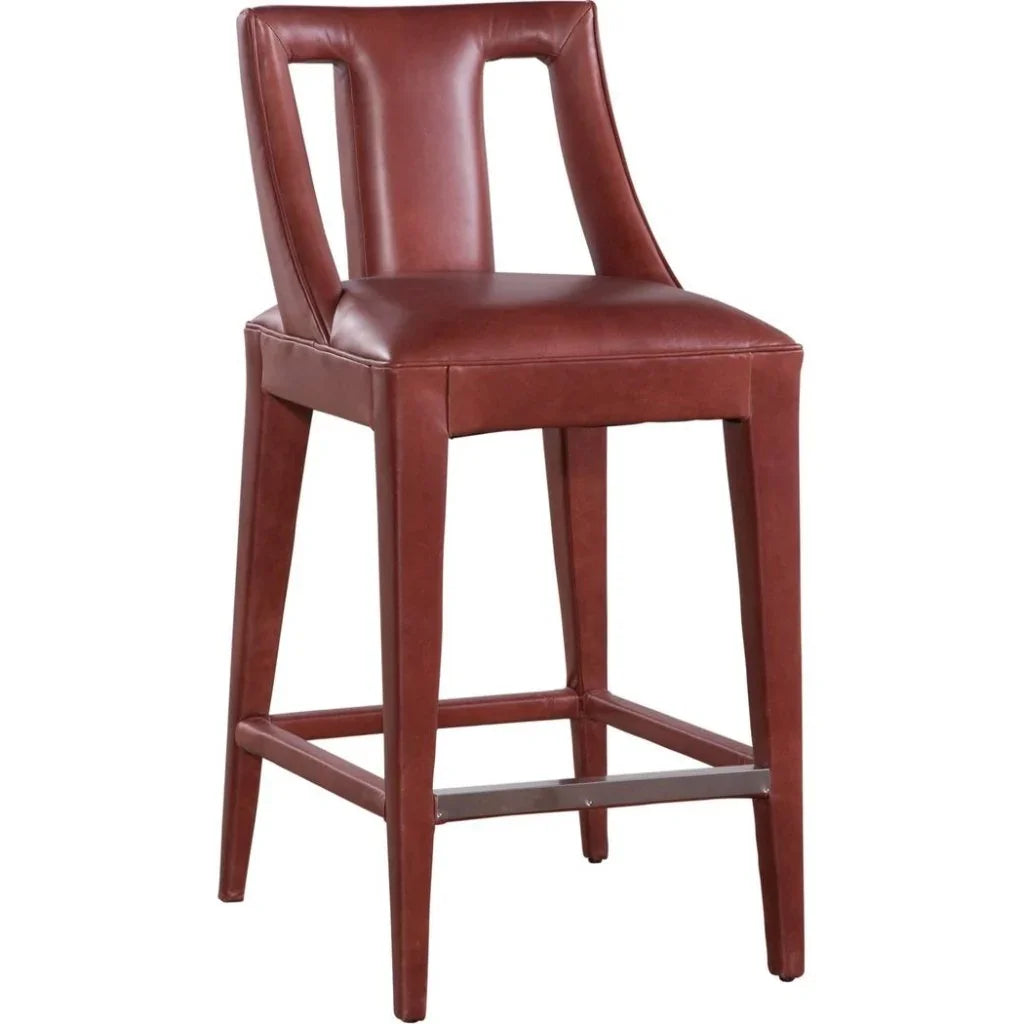 Dalton Top Grain Leather Leather Barstool