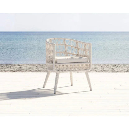 Dana Rope Outdoor Dining Chair 2PC - LOOMLAN - Sunset West - Outdoor Dining Chairs