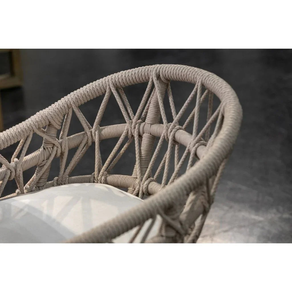 Dana Rope Outdoor Dining Chair 2PC - LOOMLAN - Sunset West - Outdoor Dining Chairs