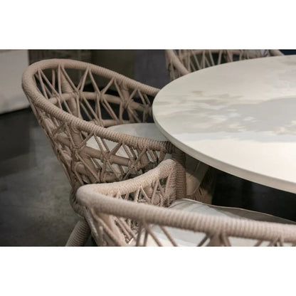 Dana Rope Outdoor Dining Chair 2PC - LOOMLAN - Sunset West - Outdoor Dining Chairs