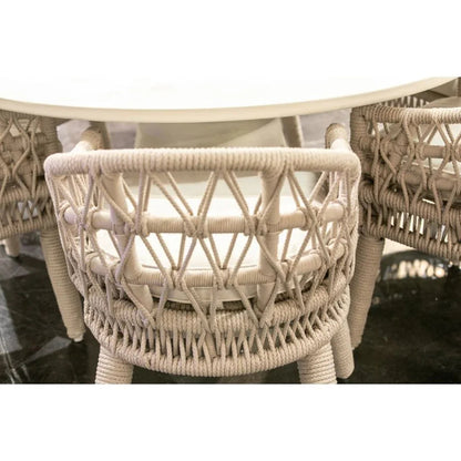 Dana Rope Outdoor Dining Chair 2PC - LOOMLAN - Sunset West - Outdoor Dining Chairs