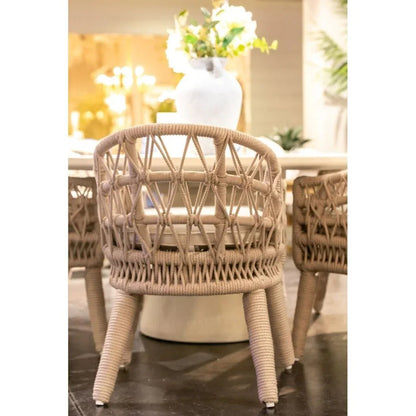 Dana Rope Outdoor Dining Chair 2PC - LOOMLAN - Sunset West - Outdoor Dining Chairs
