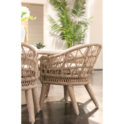 Dana Rope Outdoor Dining Chair 2PC - LOOMLAN - Sunset West - Outdoor Dining Chairs