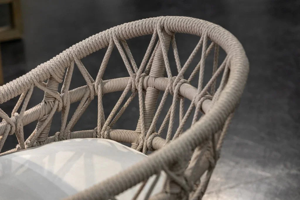 Dana Rope Outdoor Dining Chair 2PC - LOOMLAN - Sunset West - Outdoor Dining Chairs