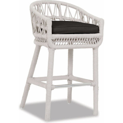 Dana Rope Weatherproof Outdoor Bar Stool - LOOMLAN - Sunset West - Outdoor Bar Stools