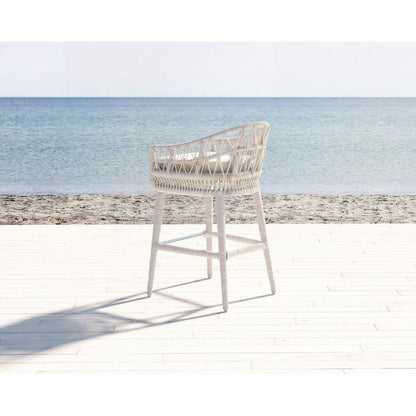 Dana Rope Weatherproof Outdoor Bar Stool - LOOMLAN - Sunset West - Outdoor Bar Stools