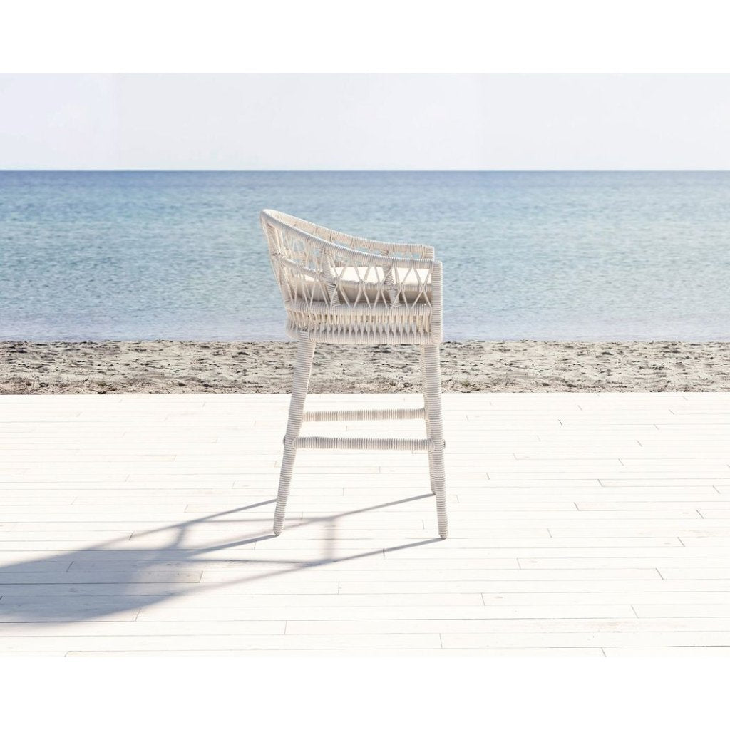Dana Rope Weatherproof Outdoor Bar Stool - LOOMLAN - Sunset West - Outdoor Bar Stools
