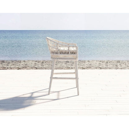 Dana Rope Weatherproof Outdoor Bar Stool - LOOMLAN - Sunset West - Outdoor Bar Stools