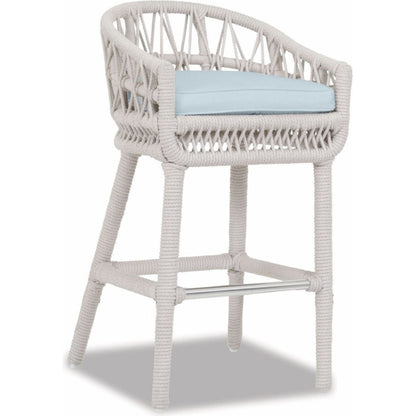 Dana Rope Weatherproof Outdoor Bar Stool - LOOMLAN - Sunset West - Outdoor Bar Stools