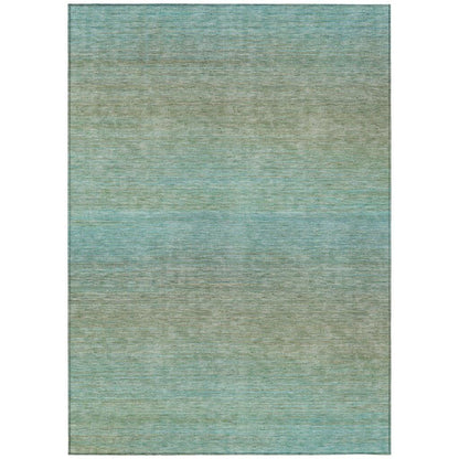LOOMLAN Rugs Daphara Teal Washable Indoor-Outdoor Rug