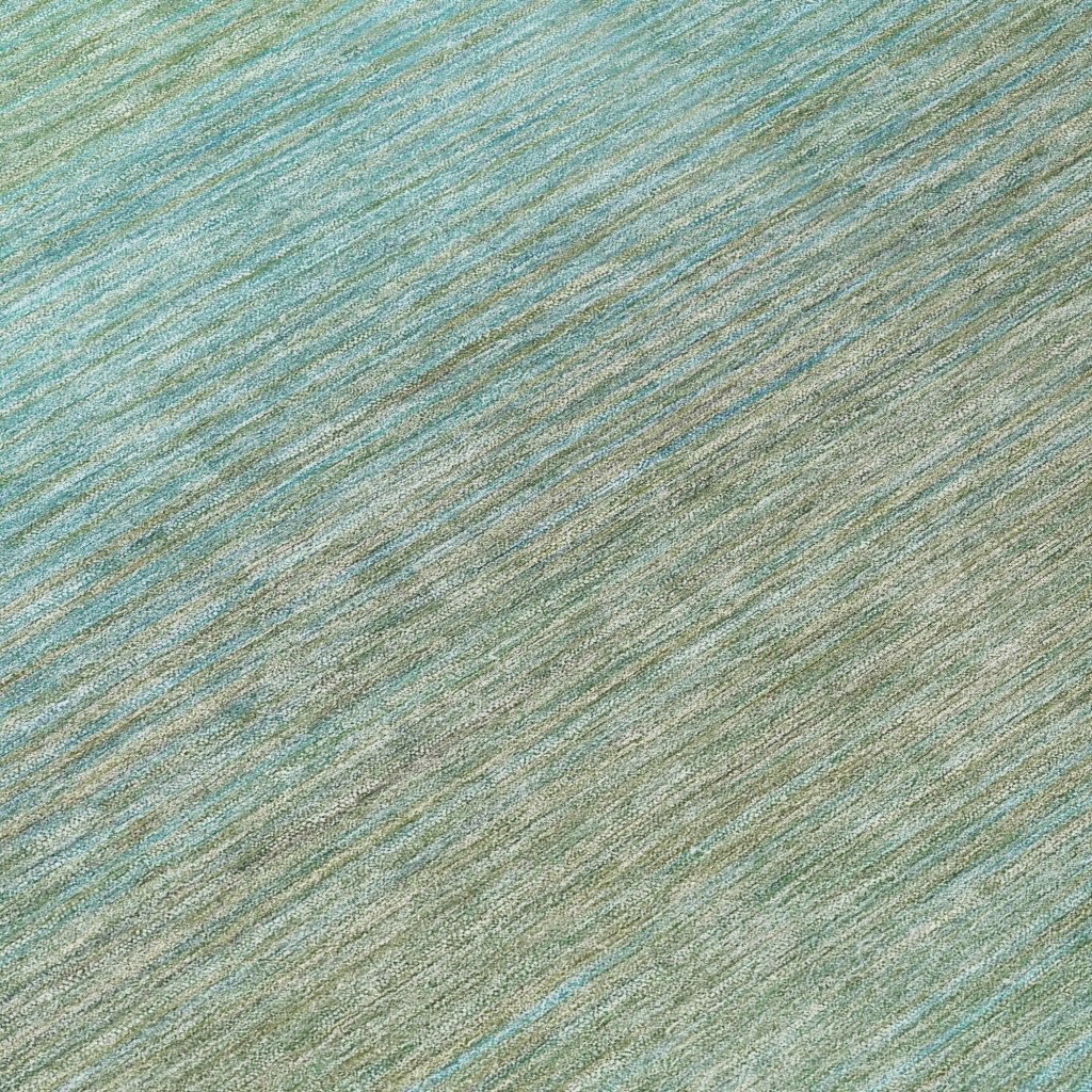 LOOMLAN Rugs Daphara Teal Washable Indoor-Outdoor Rug