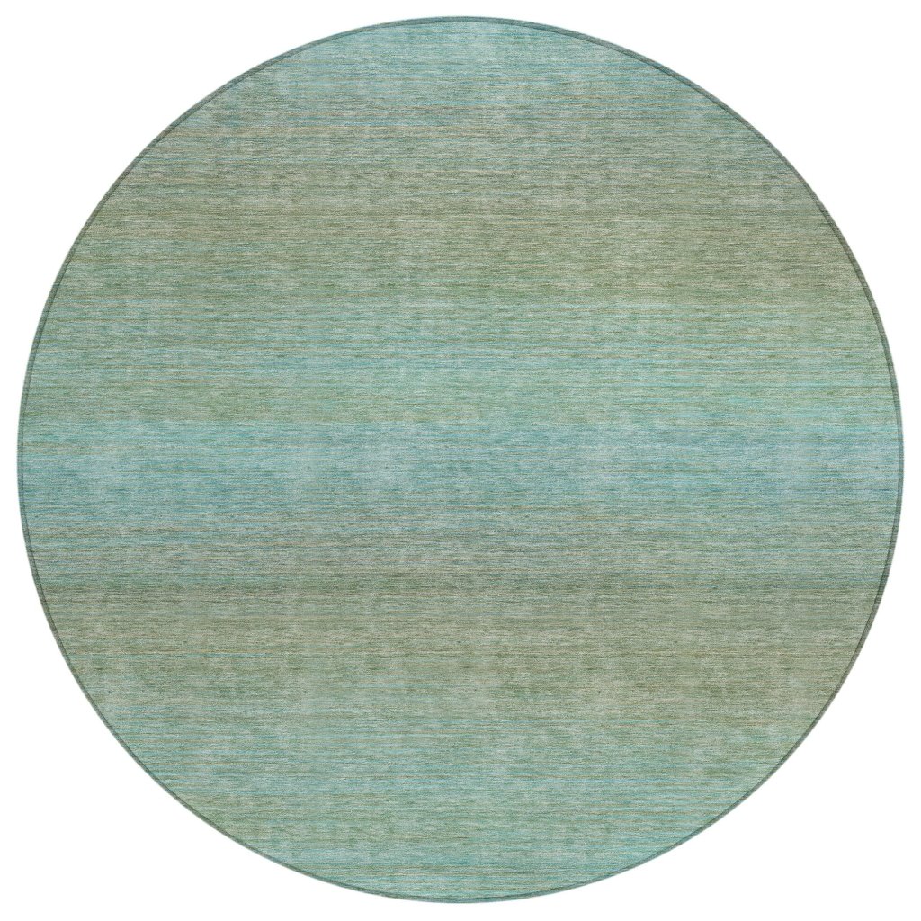LOOMLAN Rugs Daphara Teal Washable Indoor-Outdoor Rug