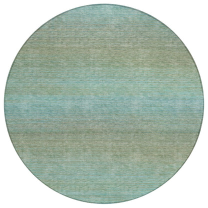 LOOMLAN Rugs Daphara Teal Washable Indoor-Outdoor Rug