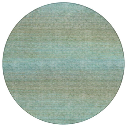 LOOMLAN Rugs Daphara Teal Washable Indoor-Outdoor Rug