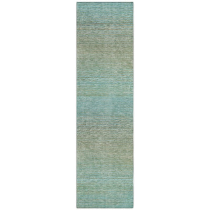 LOOMLAN Rugs Daphara Teal Washable Indoor-Outdoor Rug