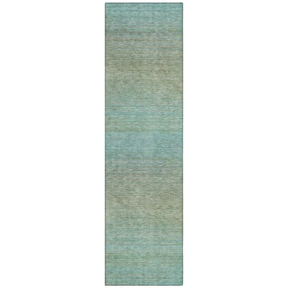 LOOMLAN Rugs Daphara Teal Washable Indoor-Outdoor Rug