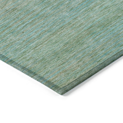 LOOMLAN Rugs Daphara Teal Washable Indoor-Outdoor Rug