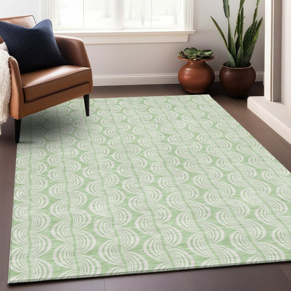 LOOMLAN Rugs Darya Green Washable Indoor-Outdoor Rug