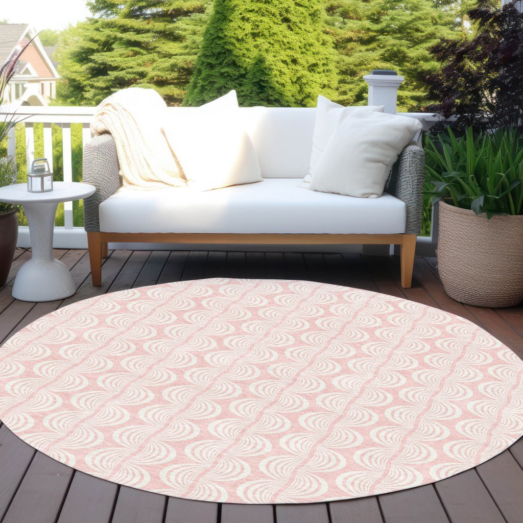 LOOMLAN Rugs Darya Pink Washable Indoor-Outdoor Rug