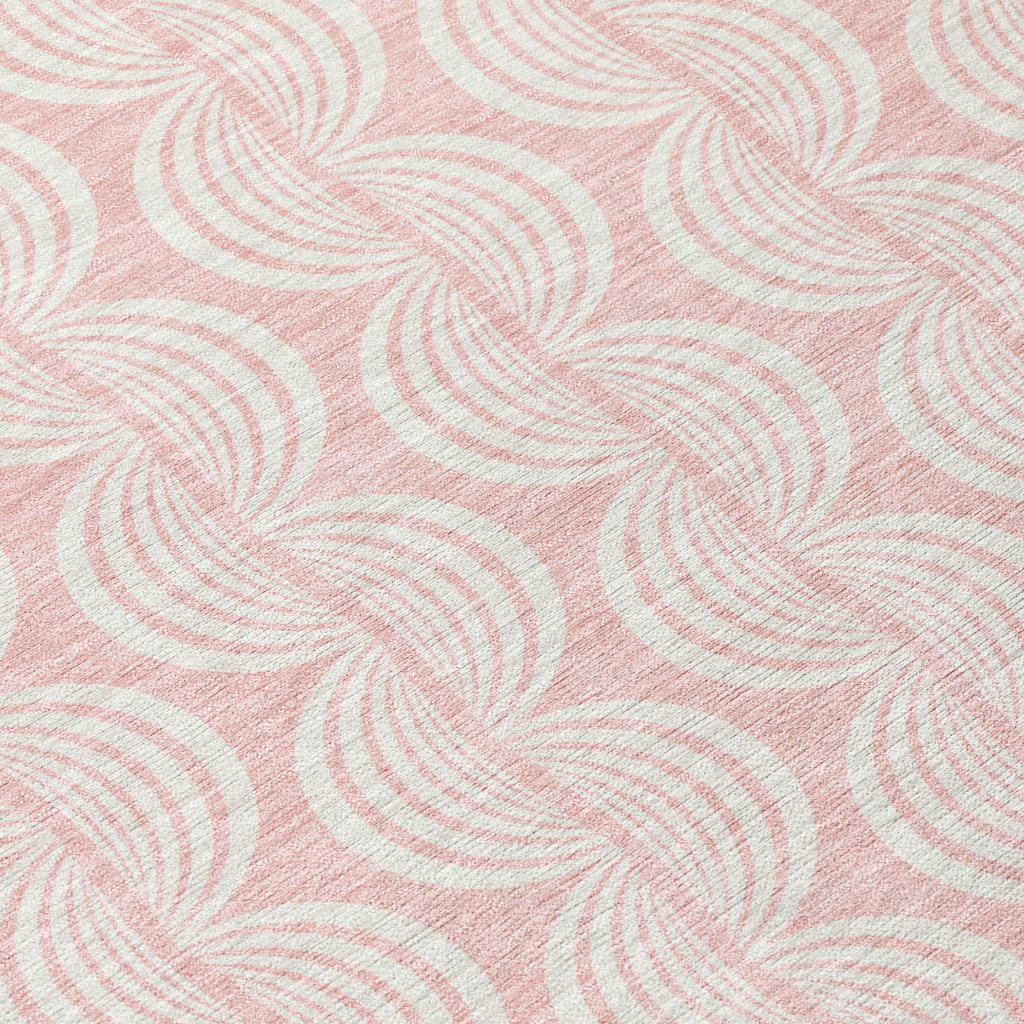 LOOMLAN Rugs Darya Pink Washable Indoor-Outdoor Rug