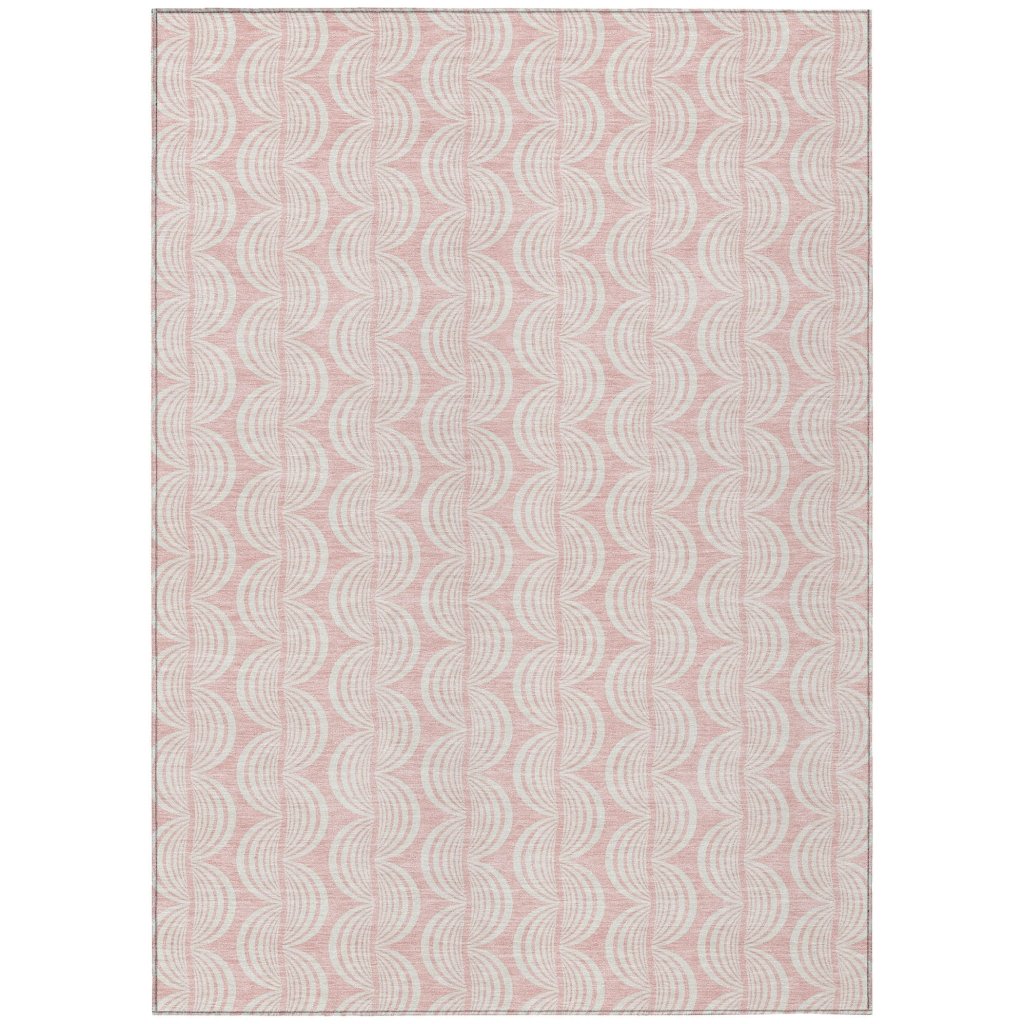 LOOMLAN Rugs Darya Pink Washable Indoor-Outdoor Rug