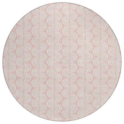 LOOMLAN Rugs Darya Pink Washable Indoor-Outdoor Rug