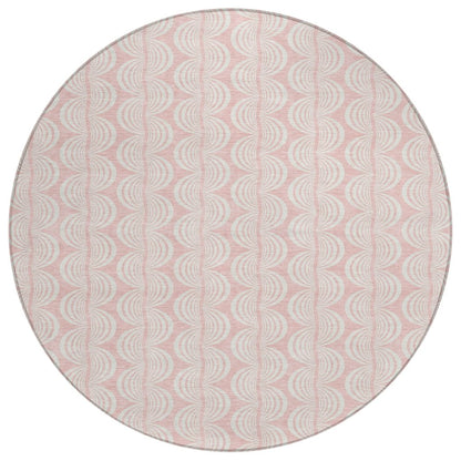 LOOMLAN Rugs Darya Pink Washable Indoor-Outdoor Rug