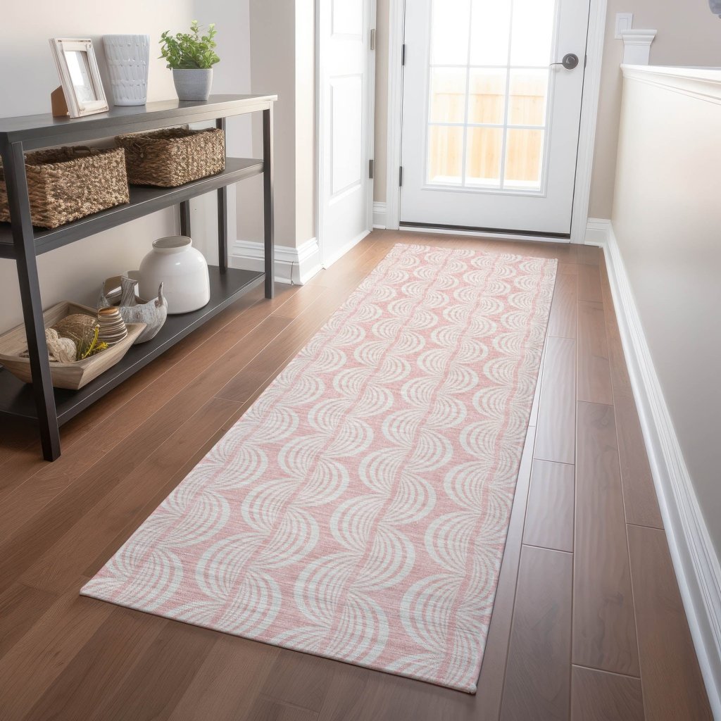 LOOMLAN Rugs Darya Pink Washable Indoor-Outdoor Rug