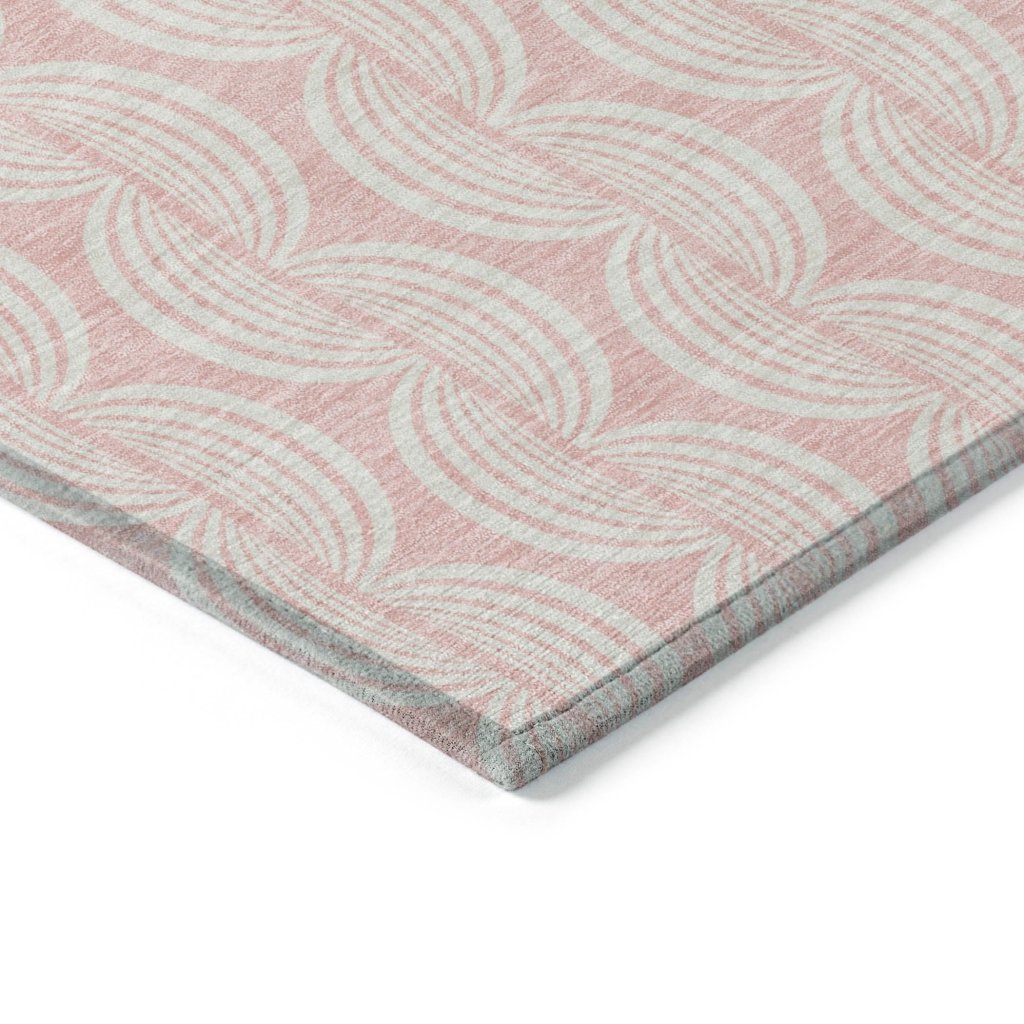 LOOMLAN Rugs Darya Pink Washable Indoor-Outdoor Rug
